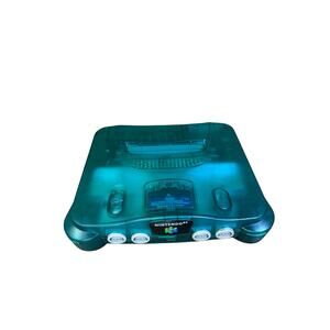 N64 Translucent ICE BLUE Nintendo 64 Gaming Console Only TESTED
